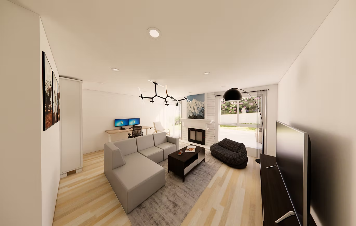 Modern residential living room interior
